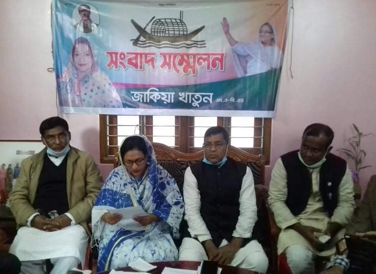 পঞ্চগড় পৌর নিবার্চনে আওয়ামী লীগের মেয়র প্রার্থীর সংবাদ সম্মেলন