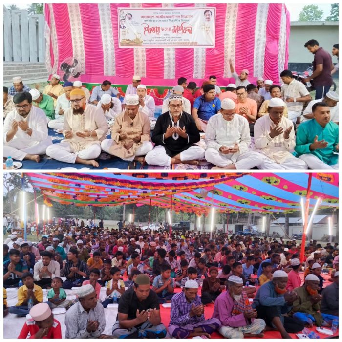শার্শা উপজেলা বিএনপির উদ্যোগে বাগআঁচড়া ইউনিয়নের ৪ং ওয়ার্ডে ইফতার মাহফিল।