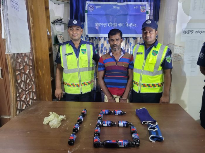 হাইওয়ে পুলিশের অভিযানে ১৬ পিস ফেনসিডিলসহ আটক, ১