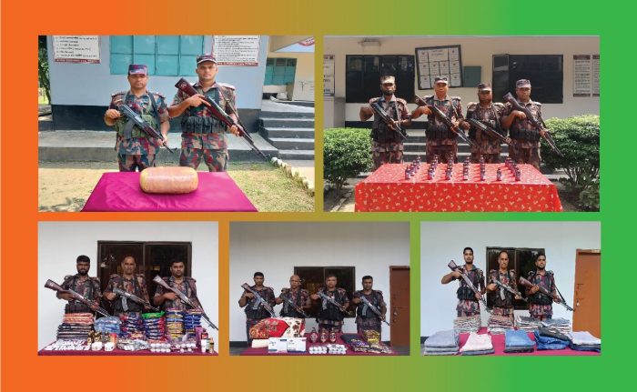 যশোরের বেনাপোল সিমান্তে বিজিবির অভিযানে মাদক সহ চোরাচালানী সামগ্রী আটক।